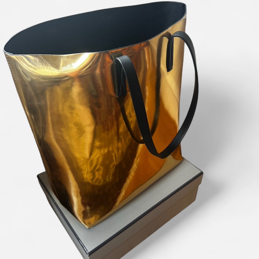 Marni Metallic Gold Tote Bag